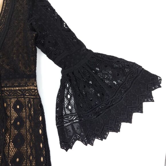 NEW Jen's Pirate Booty Chaouen Maxi Dress Black Lace Whimsigoth Boho Romantic - Picture 6 of 11